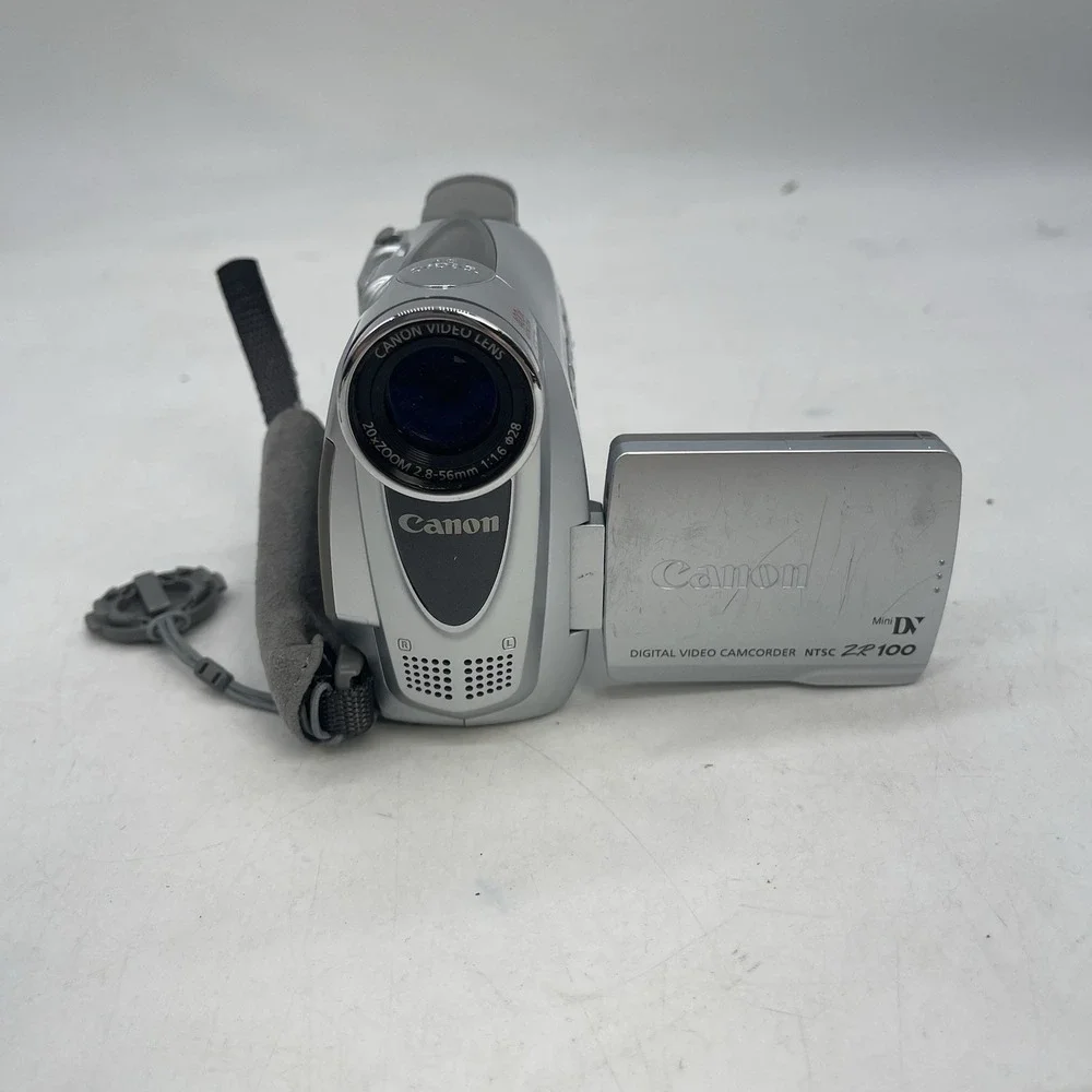 Canon ZR100 A MiniDV Tape Digital Video Camcorder Untested Dead Battery